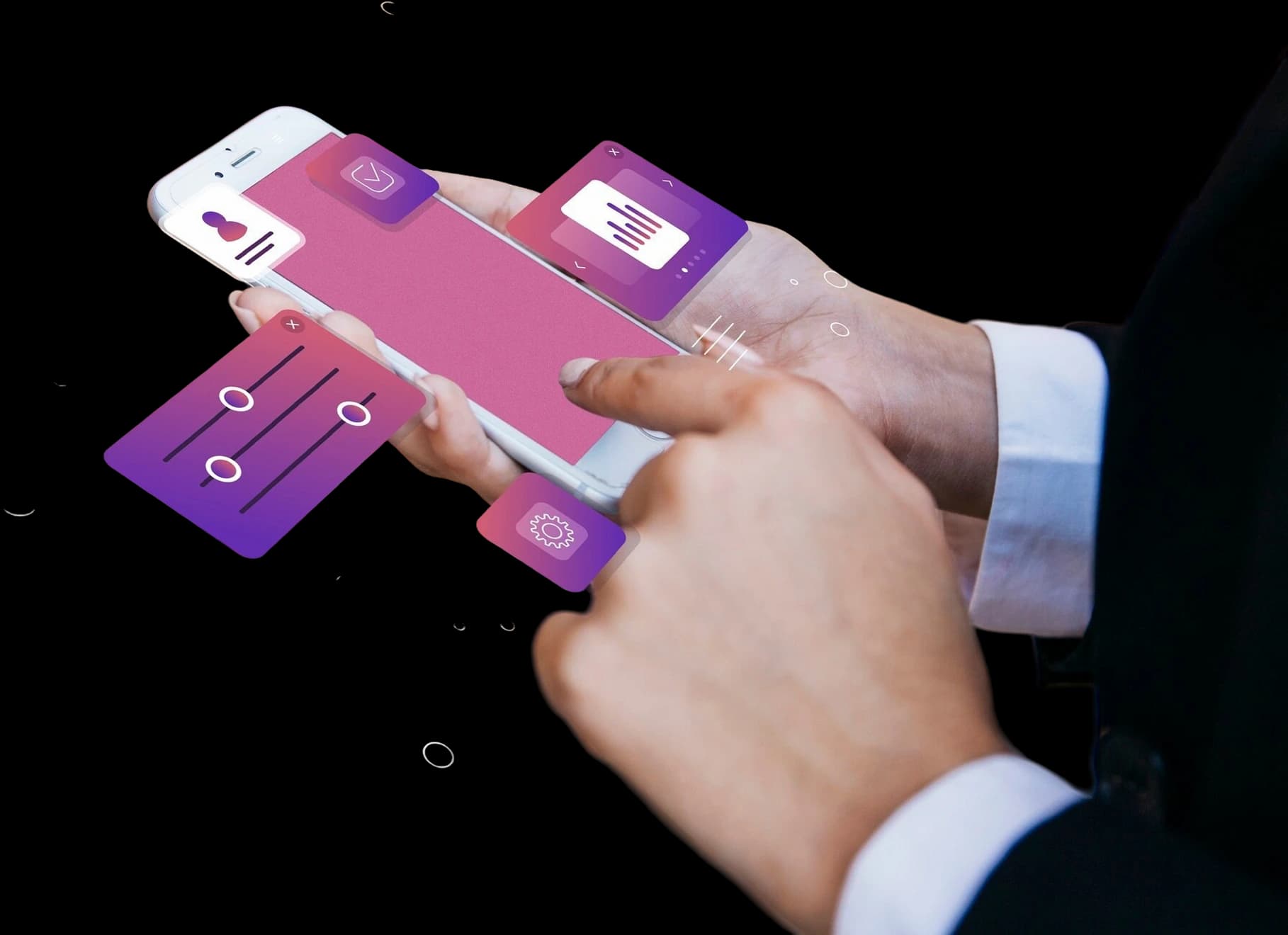 Mobile banking illustration