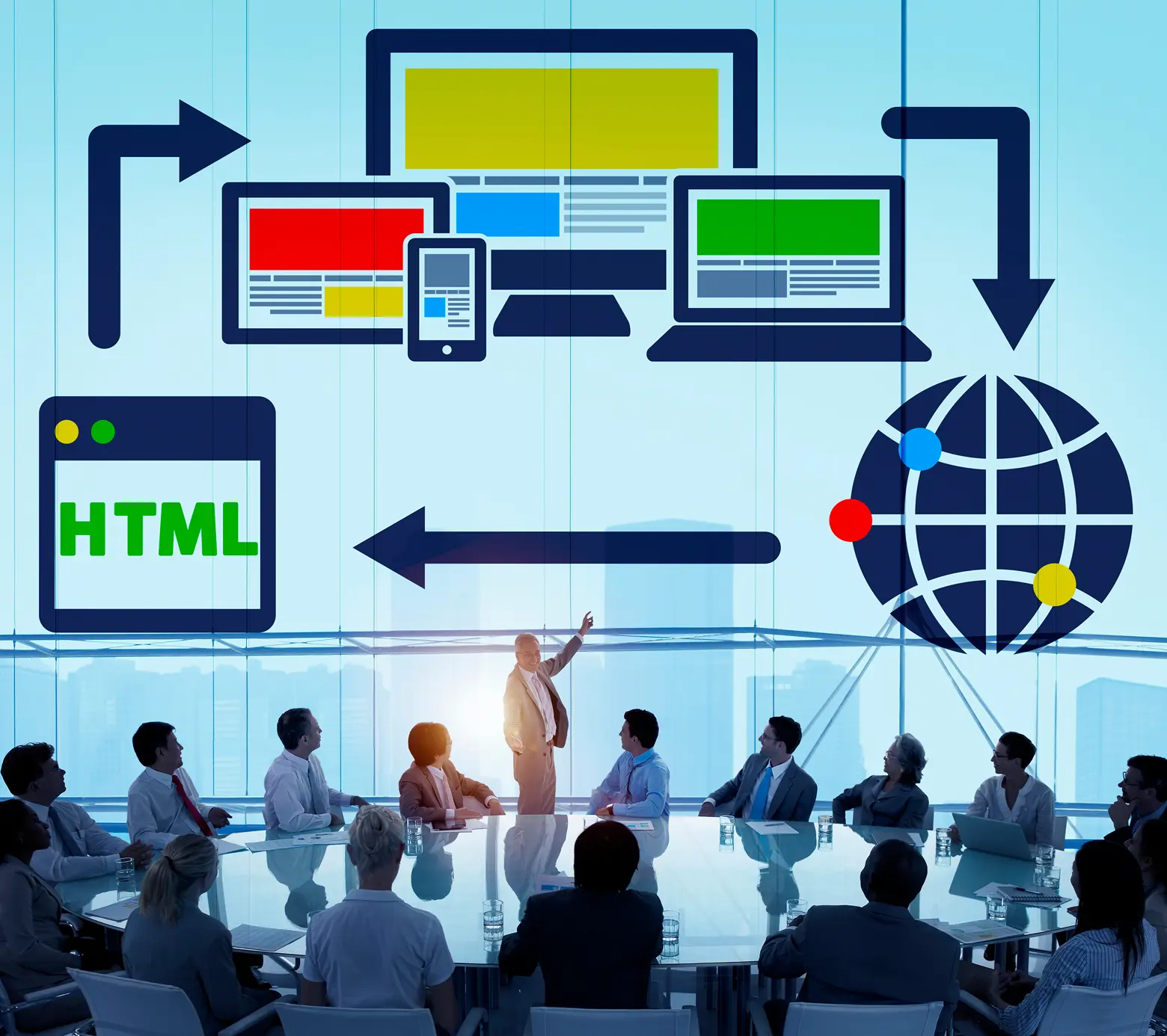 We Create section background image